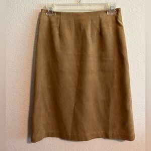 Inc International Concepts Tan Suede Skirt Size 2